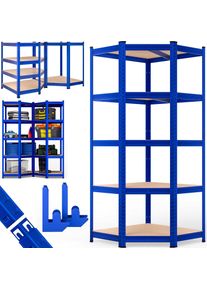 Monzana Schwerlasteckregal Blau 180x70x40cm verzinkt 875kg