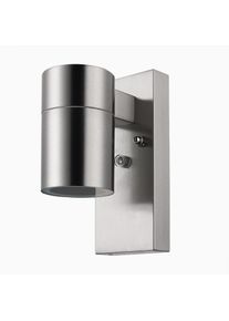 Monzana Lampa ścienna Linnea ze stali nierdzewnej z czujnikiem dzień/noc