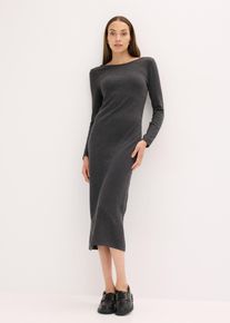 bonprix Női Midi ruha puha kasm&iacute;r kever&eacute;kből, sz&uuml;rke, 32/34