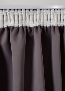 M&oslash;rkleggingsgardin med glans f&aring;s ogs&aring; i ekstra lang (1-pack), gr&aring;, st&oslash;rrelse 145x130 cm, bonprix