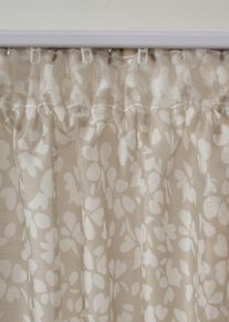 Batistgardin (2-pack), beige, st&oslash;rrelse 145x135 cm, bonprix