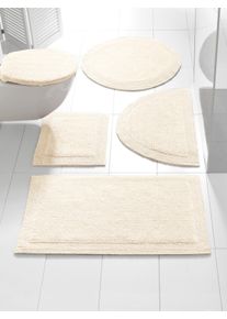 HEINE HOME unisex Badmat in naturel ,maat 45 x 50 cm - rechthoekig, Witt, 100% Katoen