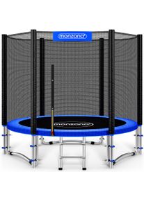 Monzana Cama el&aacute;stica azul 244cm di&aacute;metro con red de seguridad