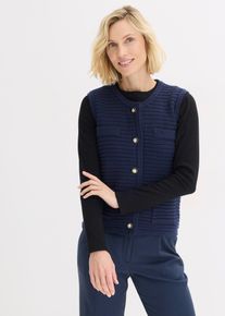 Gilet in maglia di misto viscosa, Blu, Taglia 50/52 (L), bonprix