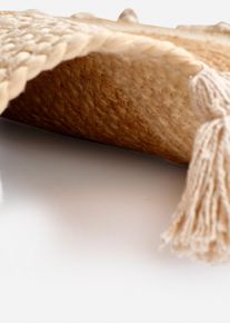 Tappeto kilim rotondo con frange, Beige, Taglia 1 (&Oslash; 90 cm), bonprix