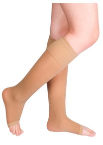 Damen St&uuml;tzkniestr&uuml;mpfe in beige ,Gr&ouml;&szlig;e 0, WITT, 84% Polyamid, 16% Elasthan