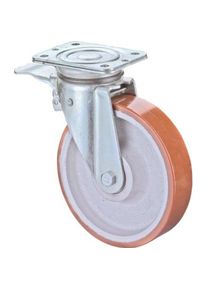 BS Rollen, M&ouml;belrollen, Lenkrolle fest 125mm Lg Kschwer verz Gussfelge