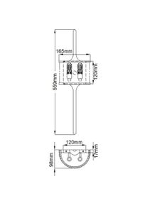 Elstead Lighting, Wandleuchte + Deckenleuchte, Mona LED Wandleuchte G9 2-fach 56cm Poliertes Chrom IP44 (640 lm, G9)