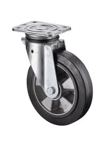 BS Rollen, M&ouml;belrollen, Schwerlastlenkrolle Rad-&Oslash; 160 mm Tragf&auml;higkeit 300 kg Gummi 135 mm 110 mm