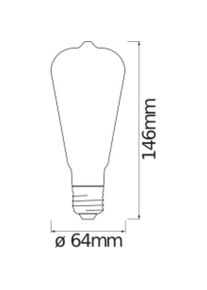 LEDVANCE, Leuchtmittel, Smart+ Filament Edison (E27, 680 lm, 1 x)