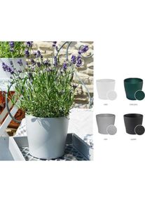 Domoletti, Blumentopf, Ceramic flower pot TOSKANIA, green, &Oslash; 19 cm