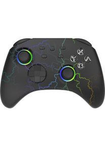 Qubick Thunder Wireless Controller, RGB-Effekte, Hall Magnetic (PC, Switch), Gaming Controller, Schwarz