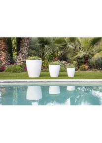 Newgarden, Blumentopf, VIOLETA 30 Blumentopf rund &oslash;30x33cm taupe 13L mit Wasserspeicher aussen (30 x 30 cm)