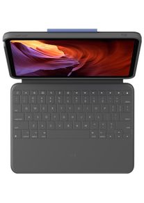 Logitech Rugged Folio (Apple iPad 2022 (10. Gen), Apple iPad 2025 (11. Gen)), Tablet Tastatur, Grau