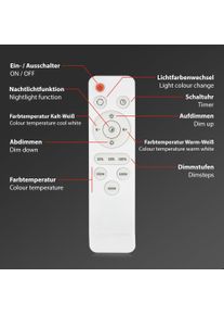 Briloner, Wandleuchte + Deckenleuchte, CCT LED Aufbauleuchte, weiss, 1xLED/18W (2000 lm)