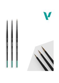 Vallejo, Pinsel, BRUSH SET / PRO MODELER - DEFINITION SET - NATURAL HAIR (SIZES 4/0, 3/0 & 2/0)