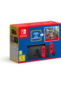 Nintendo Switch + Super Mario Odyssey, Spielkonsole, Schwarz, Rot