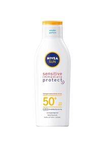 Nivea, Sonnencreme, Sun Sensitive Immediate Protect Sonnenmilch Spf 50+ 200ml (Sonnenmilch, SPF 50+, 200 ml)