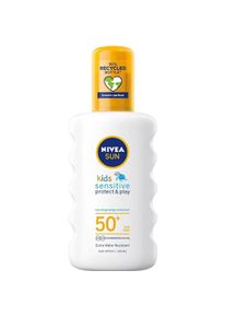 Nivea, Sonnencreme, Sun Kids Pure & Sensitive Sun Spray SPF50 200ml (Sonnenspray, SPF 50+, 200 ml)