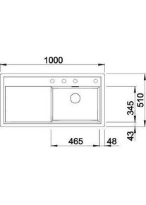 Blanco, Sp&uuml;lbecken, Zenar XL 6 S (Einbausp&uuml;le, 51 cm, 51 cm)