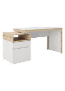 Roba Schreibtisch &raquo;Santiago&laquo; - 160x60x76cm - braun - Holz / Acryl