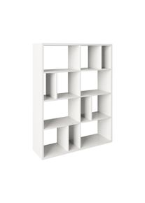 Roba Raumteiler &raquo;Fortuna&laquo; mit 12 F&auml;chern - 112,5x34x146,6cm - wei&szlig; - Holz / Acryl