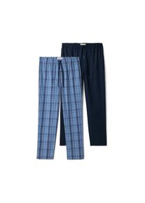 Tchibo - 2 Pyjamahosen - Herren - Gr. S - dunkelblau/kariert
