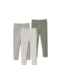 Tchibo - 3 Rippleggings - Baby - Gr. 62/68 - creme
