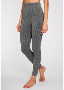 Lavana Damen Strickstrumpfleggings in 1x dunkelgrau meliert ,Gr&ouml;&szlig;e S/M (34/42), Witt, 95% Polyester, 5% Elasthan