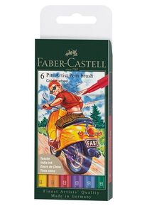 Faber-Castell Tuschestift Pitt Artist Pen B colour 6x