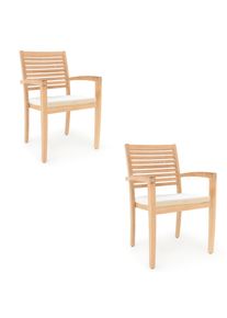 Garland Stoelkussen Toscana Set 2 Stuks Wit 60x60x7cm