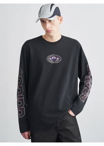 adidas originals M&aelig;nd Bluser & t-shirts '90's ALTERNATIVE SPORT ARCHIVE GRAPHIC LONG SLEEVE' m&oslash;rkebrun / lilla / sort / hvid St&oslash;rrelse XS
