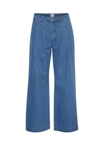 My Essential Wardrobe, Damer, Jeans med l&aelig;gfolder 'Zito', Blue Denim, St&oslash;rrelse 44