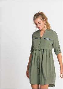 bonprix Kurzes Hemdblusenkleid, gr&uuml;n, Viskose