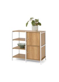 Tchibo - Komoda &bdquo;Grade&rdquo; z otwartymi przegr&oacute;dkami i 2 drzwiczek - kolor: biały/brązowy