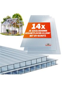 Gardebruk Polycarbonaat Platen 14 Stuks Transparant 4mm 10,25m&sup2;