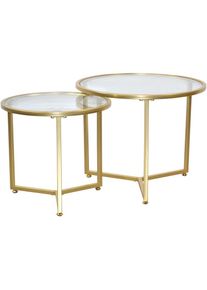 ACTONA GROUP Satztisch &raquo;Alina&laquo; Set, 2tlg. Set, 2 Stk. tlg. Sicherheits-Klarglasplatte