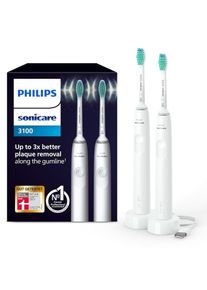 PHILIPS SONICARE Elektrische Zahnb&uuml;rste &raquo;Series 3100 HX3675/13&laquo; 2 Stk. Aufsteckb&uuml;rsten Doppelpack, mit 4-Quadranten-Timer und 2-Minuten-Timer