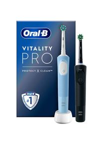 Oral-B Elektrische Zahnb&uuml;rste &raquo;Vitality Pro Doppelpack&laquo; 2 Stk. Aufsteckb&uuml;rsten Indikator-Borsten