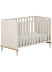 YUNY by PAIDI Babybett &raquo;HAZEL 60x120cm in Beige, Kinderbett mit Massivholz&laquo; Gitterbett 3-fach h&ouml;henverstellbar