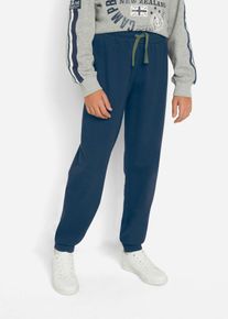 Joggingbyxa med bomull (2-pack) - bl&aring; - storlek 170 - bonprix