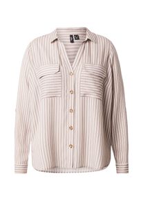 Vero Moda Curve Kvinnor Blus 'VMBumpy' taupe / vit Storlek 52