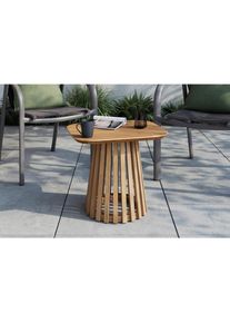 Ambia Garden Loungetisch, Akaziefarben, Holz, Akazie, Schichtholz, rechteckig, Rundrohr, 50x40x42 cm, Gartenm&ouml;bel, Loungem&ouml;bel, Lounge-Serien