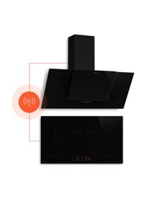 Klarstein HaloSync indukci&oacute;s főzőlap p&aacute;raelsz&iacute;v&oacute;val | 5 főzőz&oacute;na | 11400 W | 632 m&sup3;/h | 90 cm