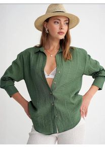 MixRay Chemisier Femme vert taille L