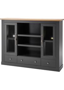 OTTO home, Highboard &raquo;Westminster BESTSELLER!&laquo; H&ouml;he ca. 122cm, im angesagten Landhaus-Look, Dunkelgrau, Wotan Eiche,