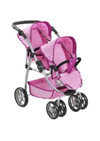 KNORRTOYS , Puppen-Zwillingsbuggy &raquo;Big Twin - UMA. Das Einhorn&laquo;, UMA. Das Einhorn/Rosa, Puppen-Zwillingsbuggy