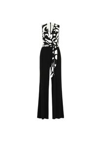 Vera Mont, Damen, Jumpsuit &raquo;Jumpsuit mit Bindeg&uuml;rtel&laquo;, Patch Black/White, EURO, 38 - EURO, Patch Black/White, Passform: Figurumspielend