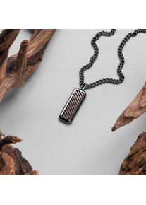 Holzkern Necklaces Men Dunkelgrau und Walnuss