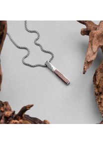 Holzkern Necklaces Men Damast und Walnuss